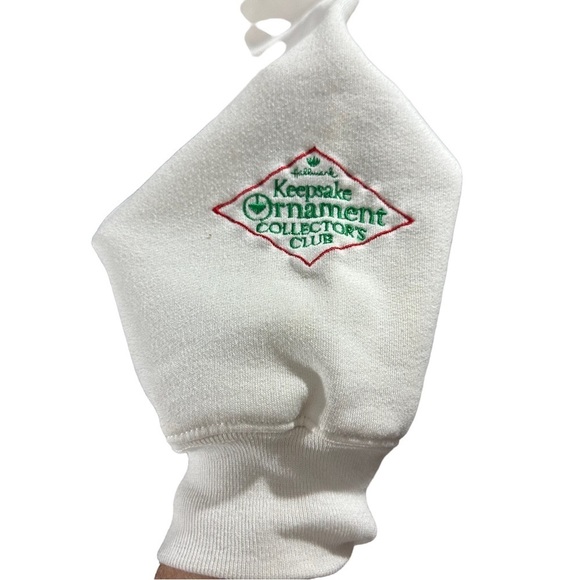 Vintage 80s Hallmark Ornaments Club Women White Ugly Christmas Sweatshirt Sz XL - Picture 3 of 11